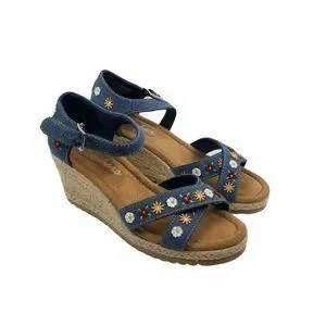 Skechers Denim Monarch Cali Fever Espadrille Wedge